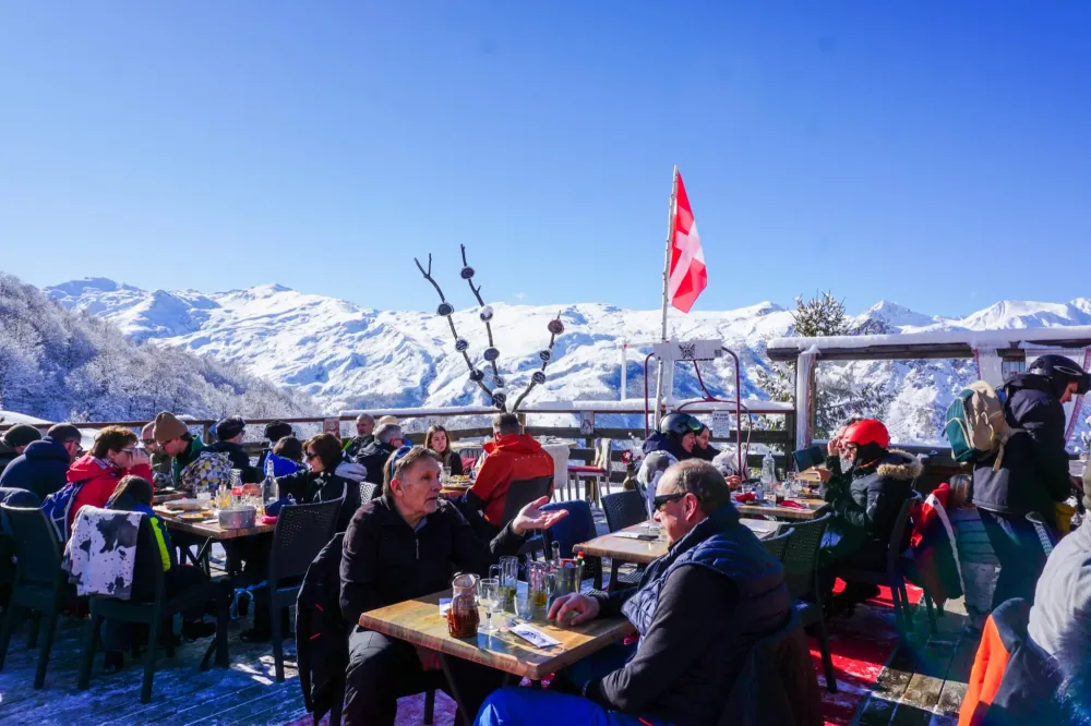 terrasse rempli hiver
